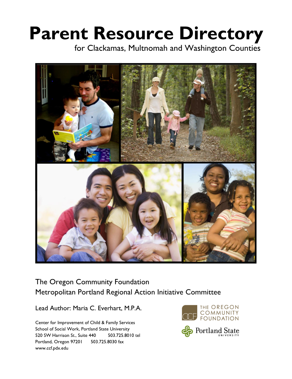 Parent Resource Directory for Clackamas, Multnomah and Washington Counties