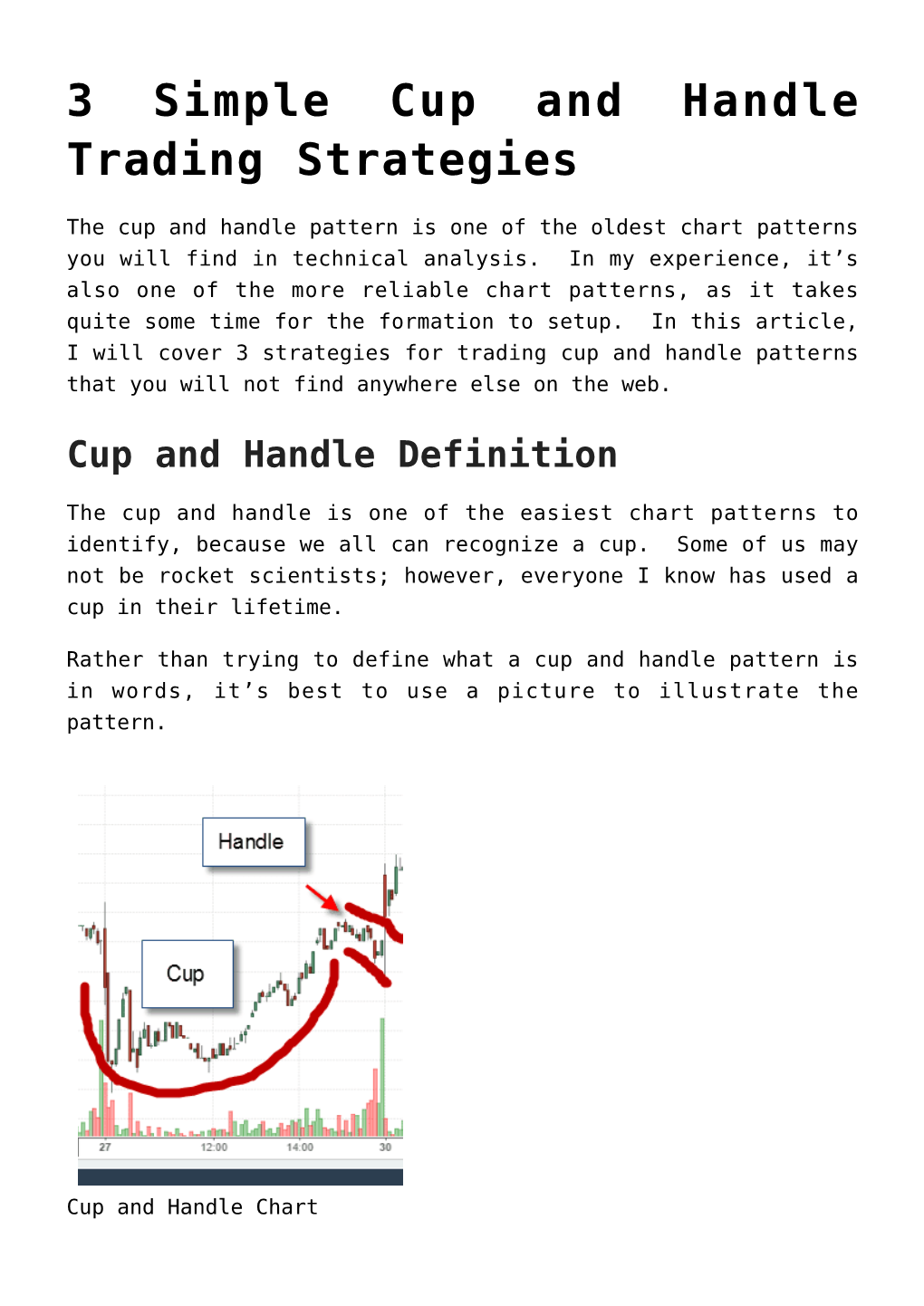 3 Simple Cup and Handle Trading Strategies