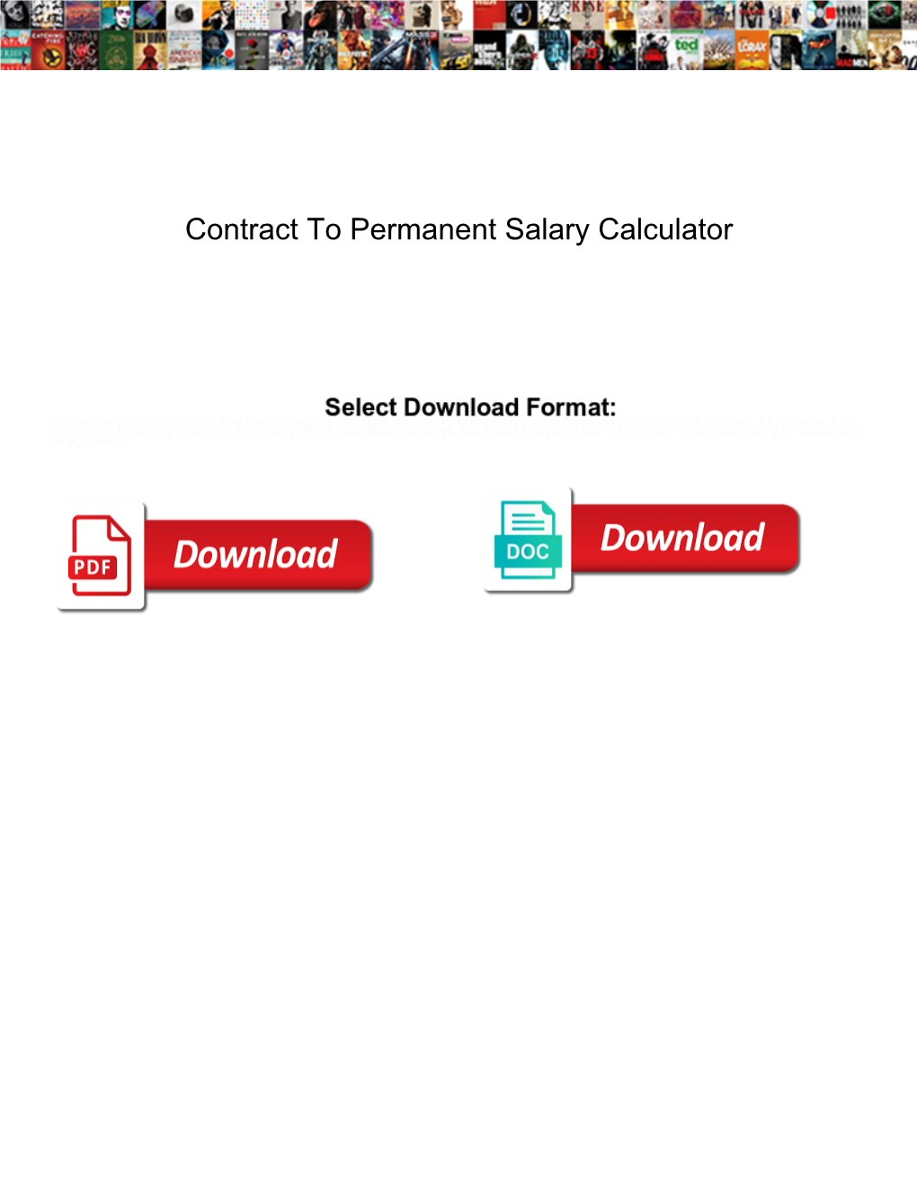 Contract to Permanent Salary Calculator