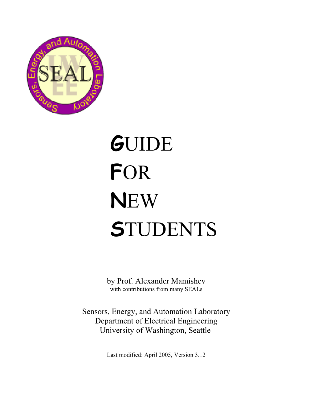 A Guide for New Students