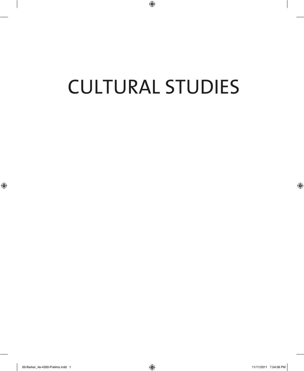 Cultural Studies