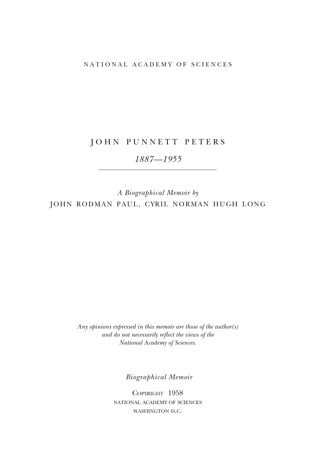 John Punnett Peters