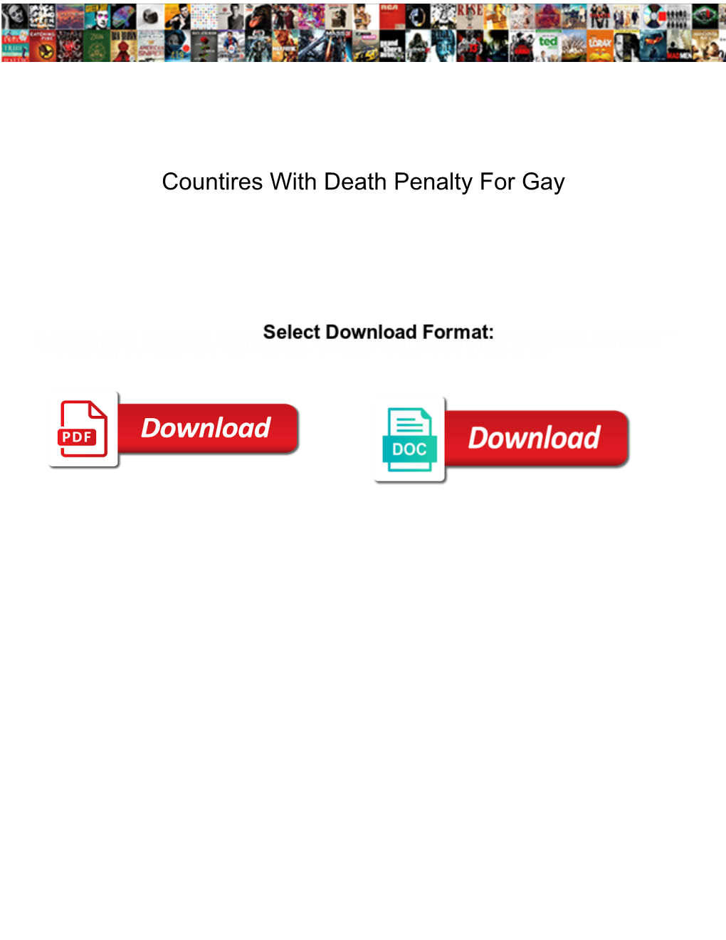 Countires with Death Penalty for Gay