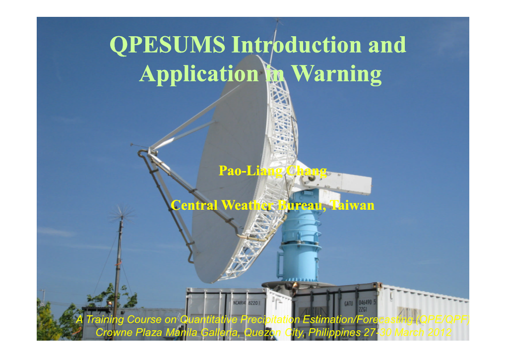 QPESUMS Introduction and Application in Warning