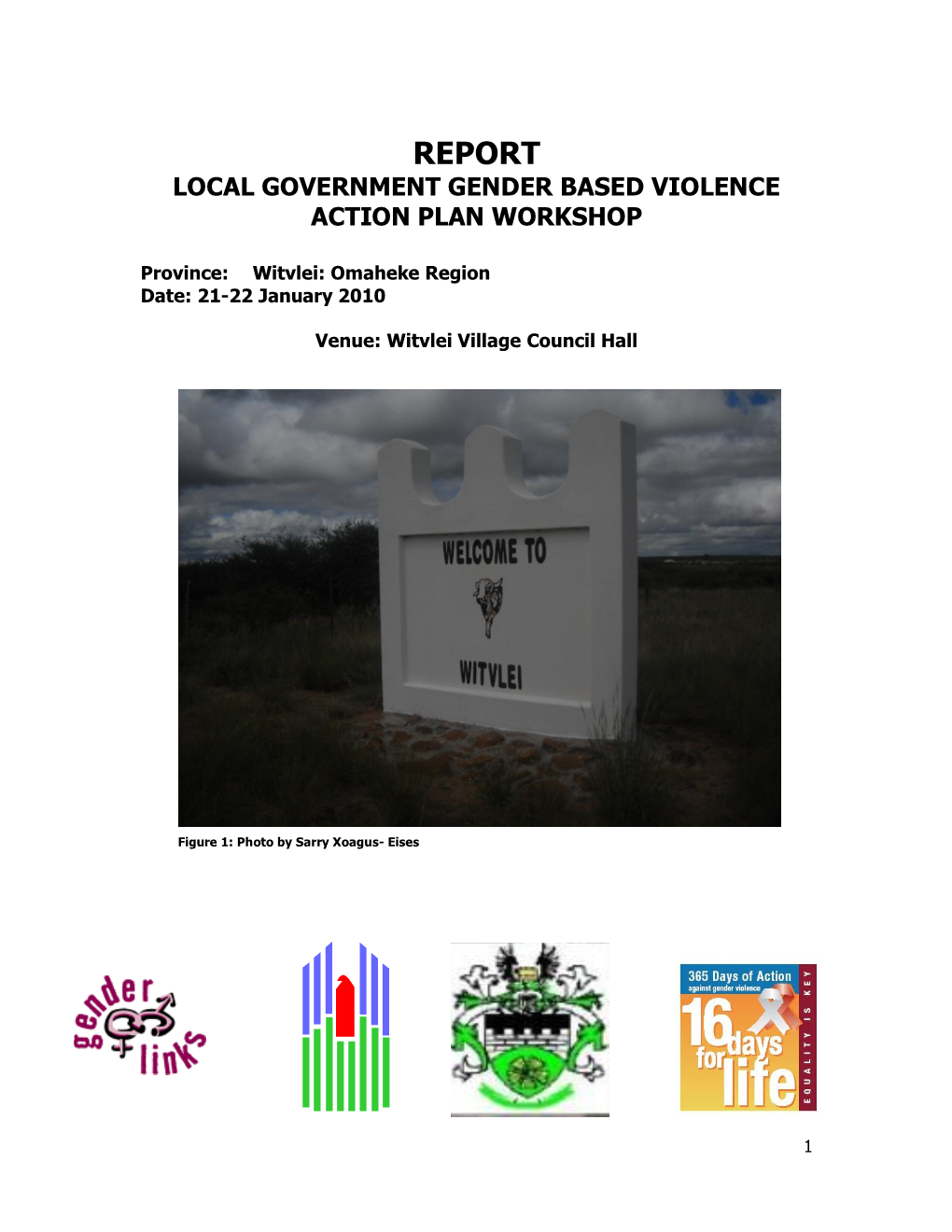 Witvlei Gender Based Violence Action Plan Workshop Report