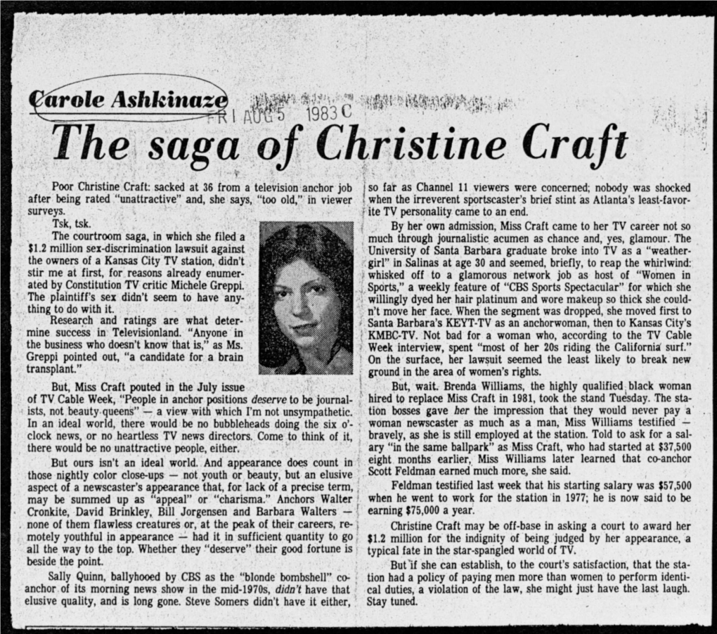 The Saga of Christine Craft