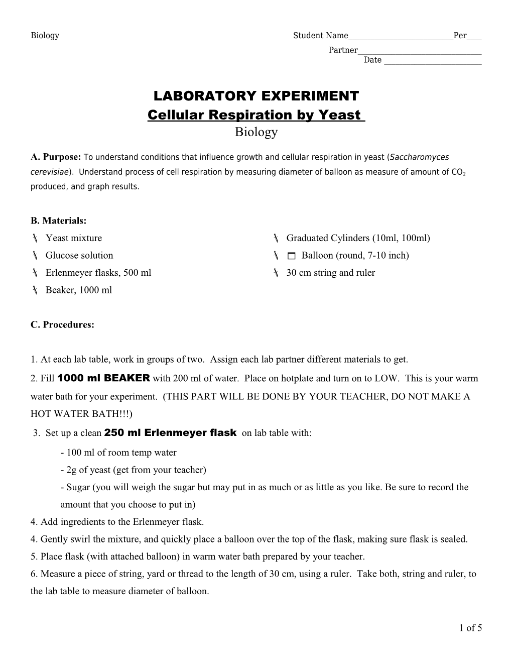 Laboratory Experiment