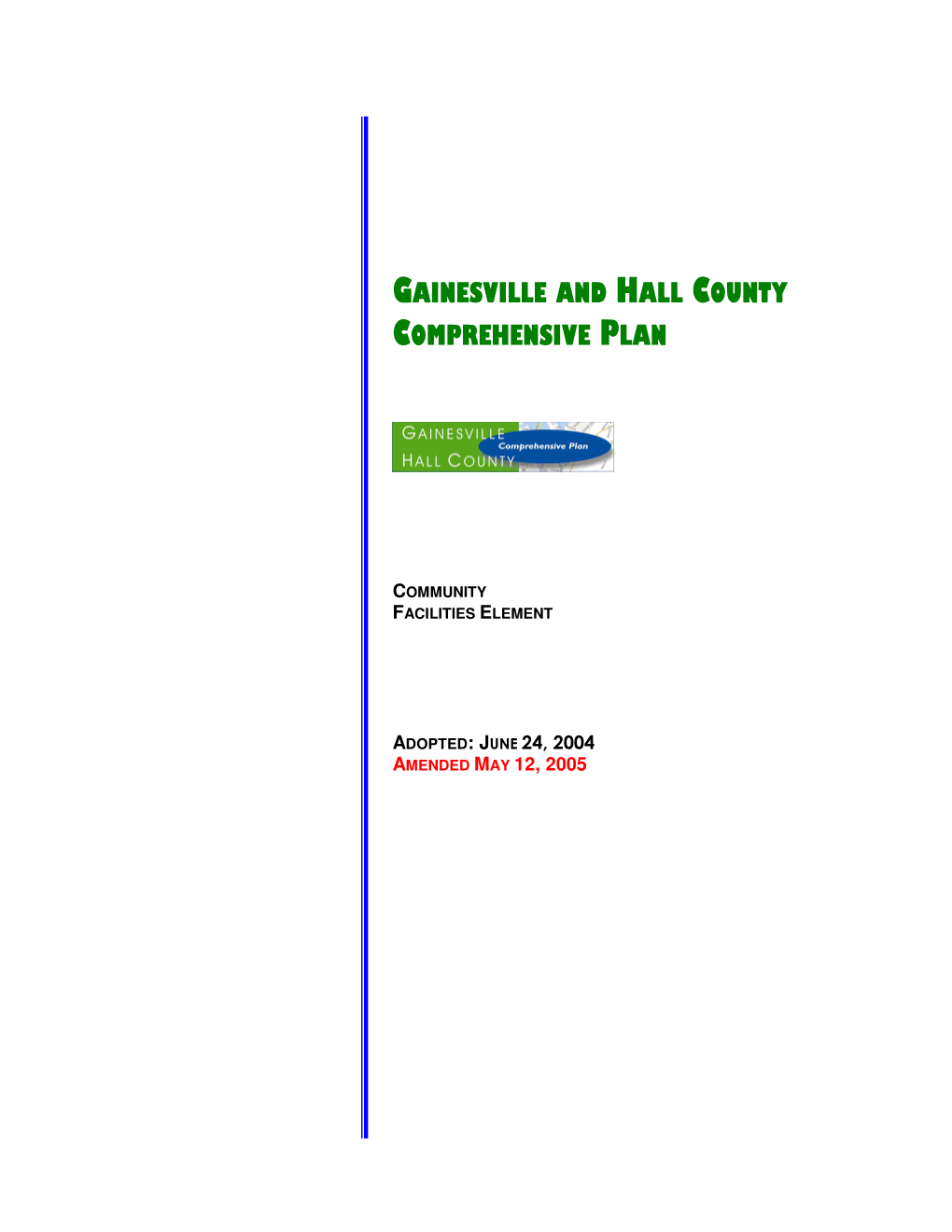 Gainesville and Hall County Comprehensive Plan