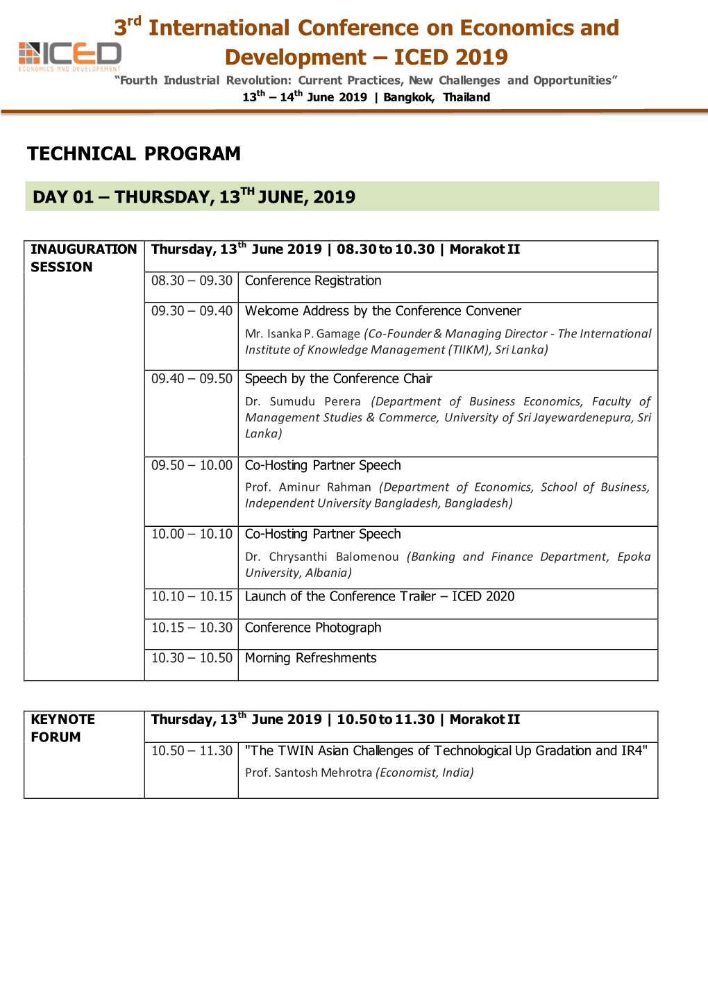 Conference Program