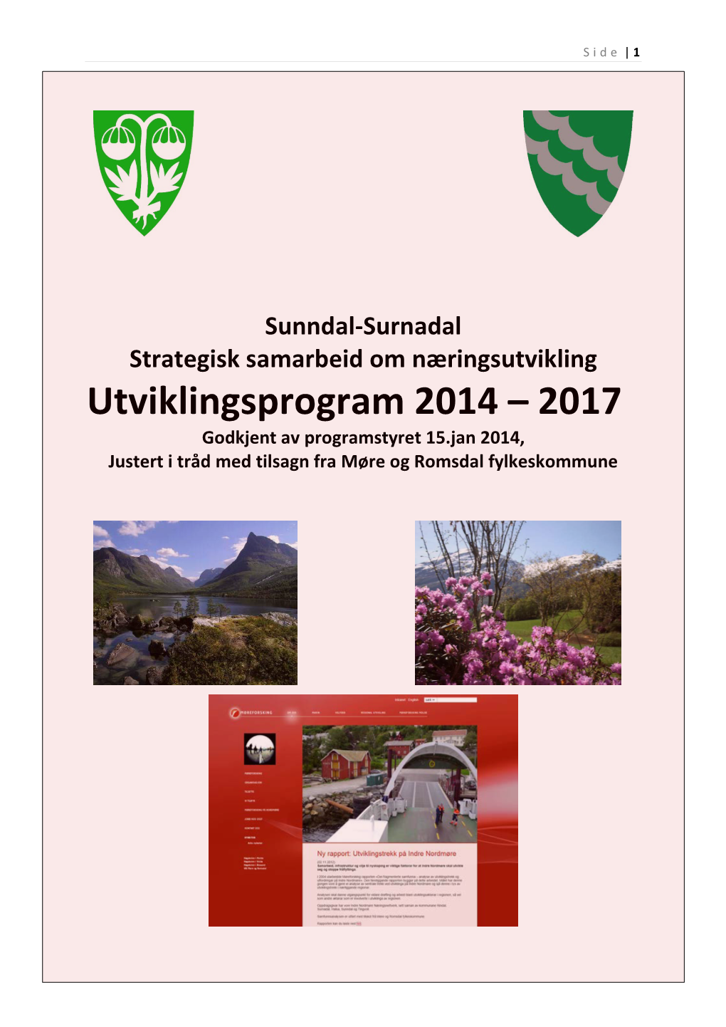 Utviklingsprogram for Sunndal Og Surnadal 2014-2017