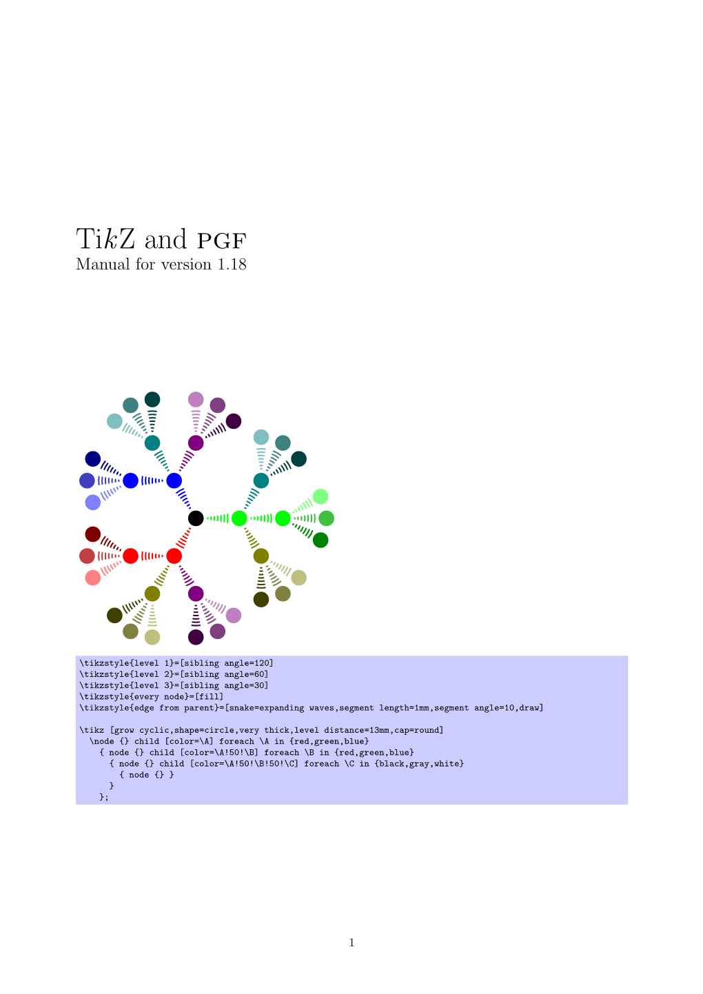 Tikz and Pgf Manual for Version 1.18