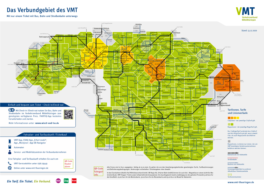 Das Verbundgebiet Des VMT Mit Nur Einem Ticket Mit Bus, Bahn Und Straßenbahn Unterwegs
