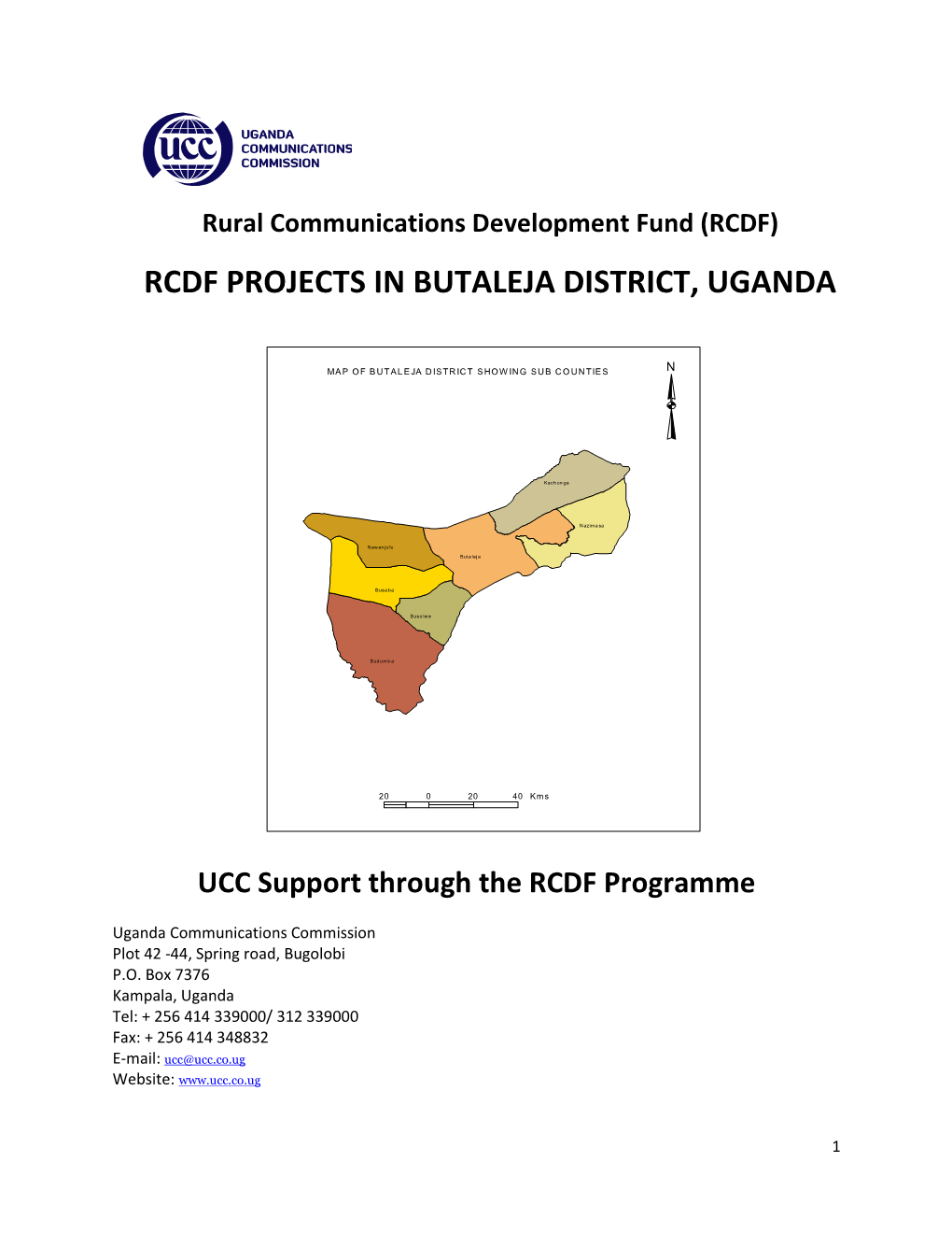 Rcdf Projects in Butaleja District, Uganda