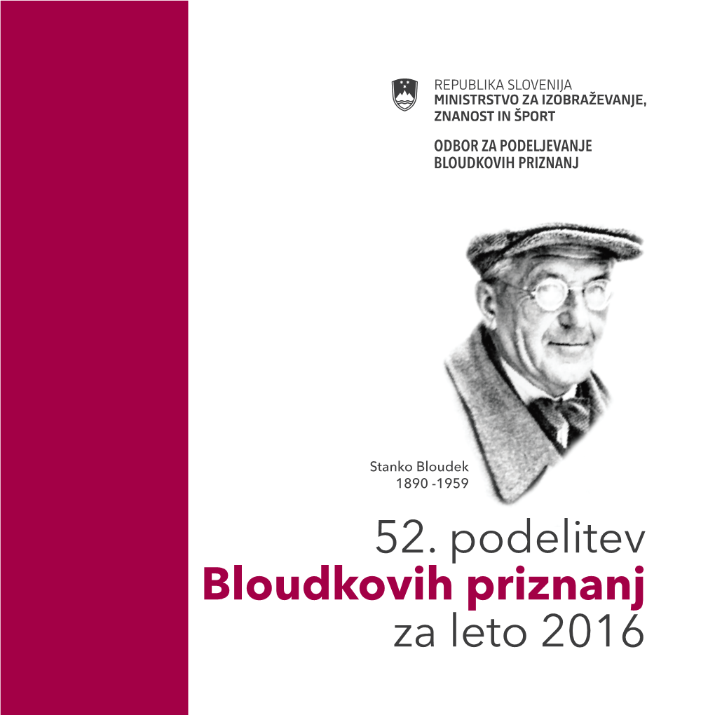 52. Podelitev Bloudkovih Priznanj Za Leto 2016 52