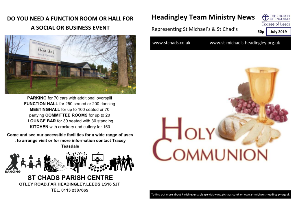 Headingley Team Ministry News