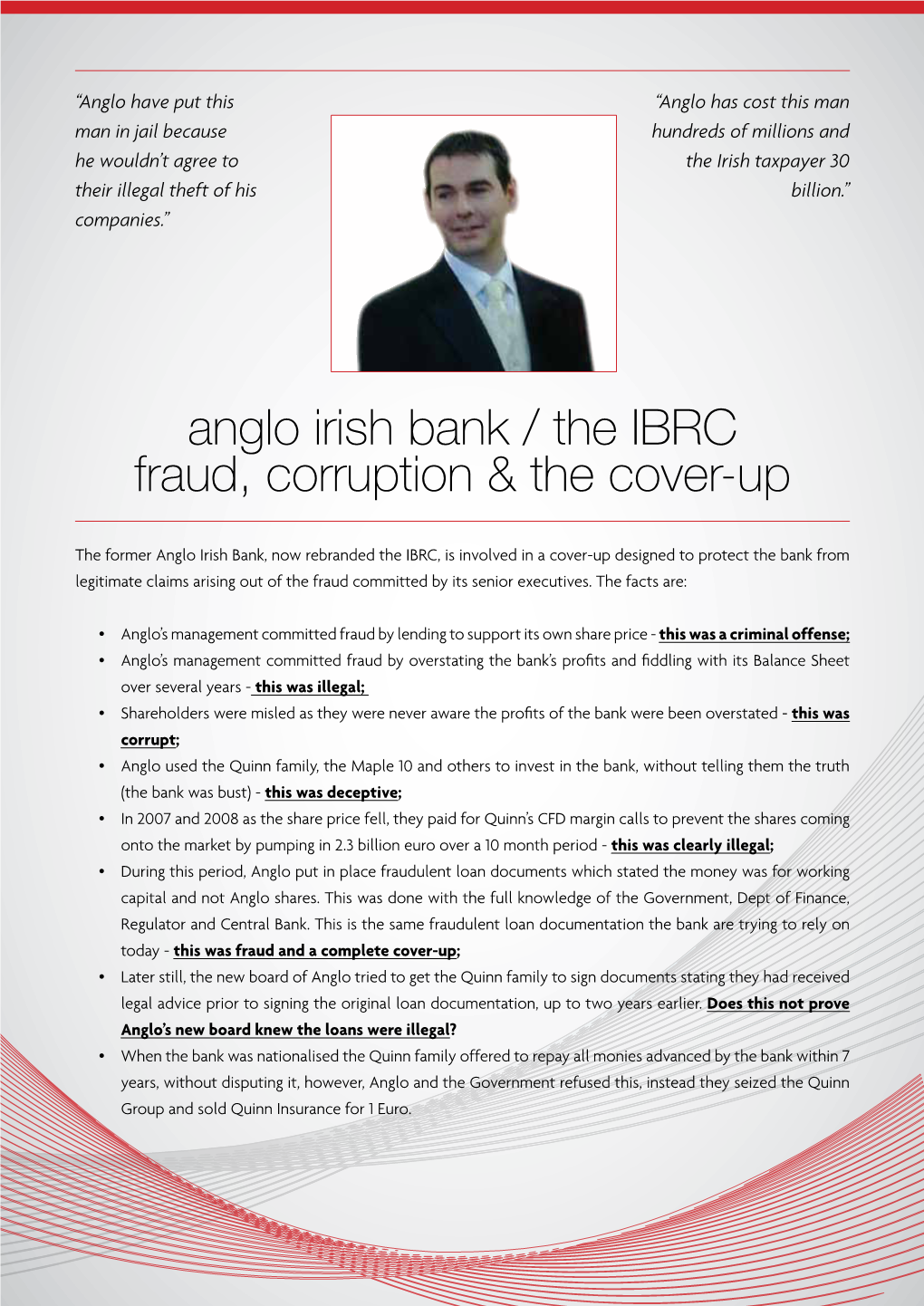 Anglo Irish Bank / the Ibrc Fraud, Corruption & the Cover-Up