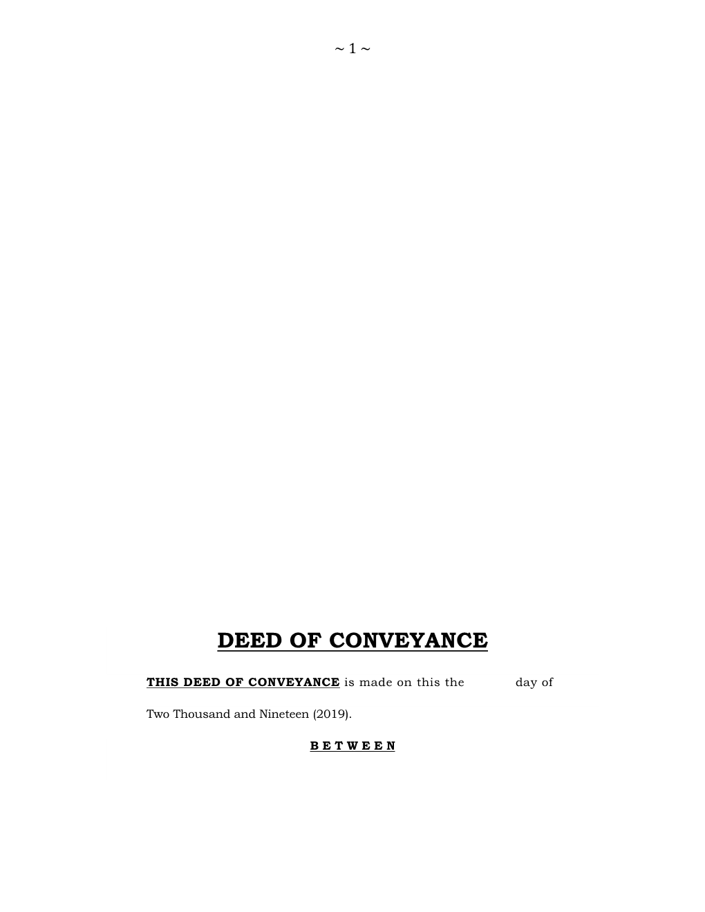 Deed of Conveyance