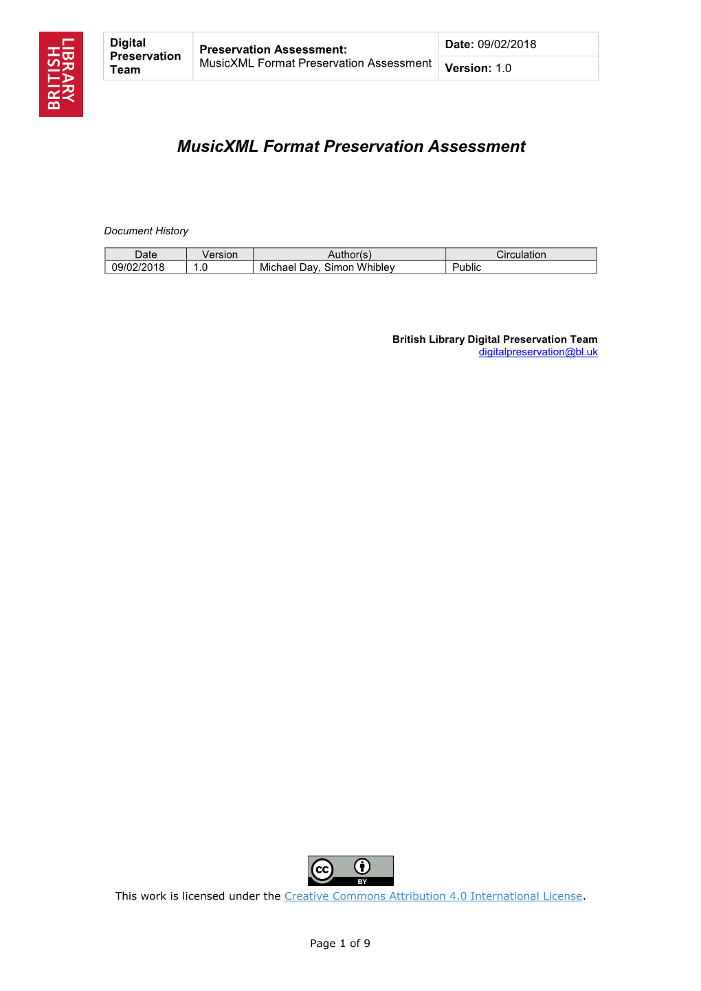 Musicxml Format Assessment