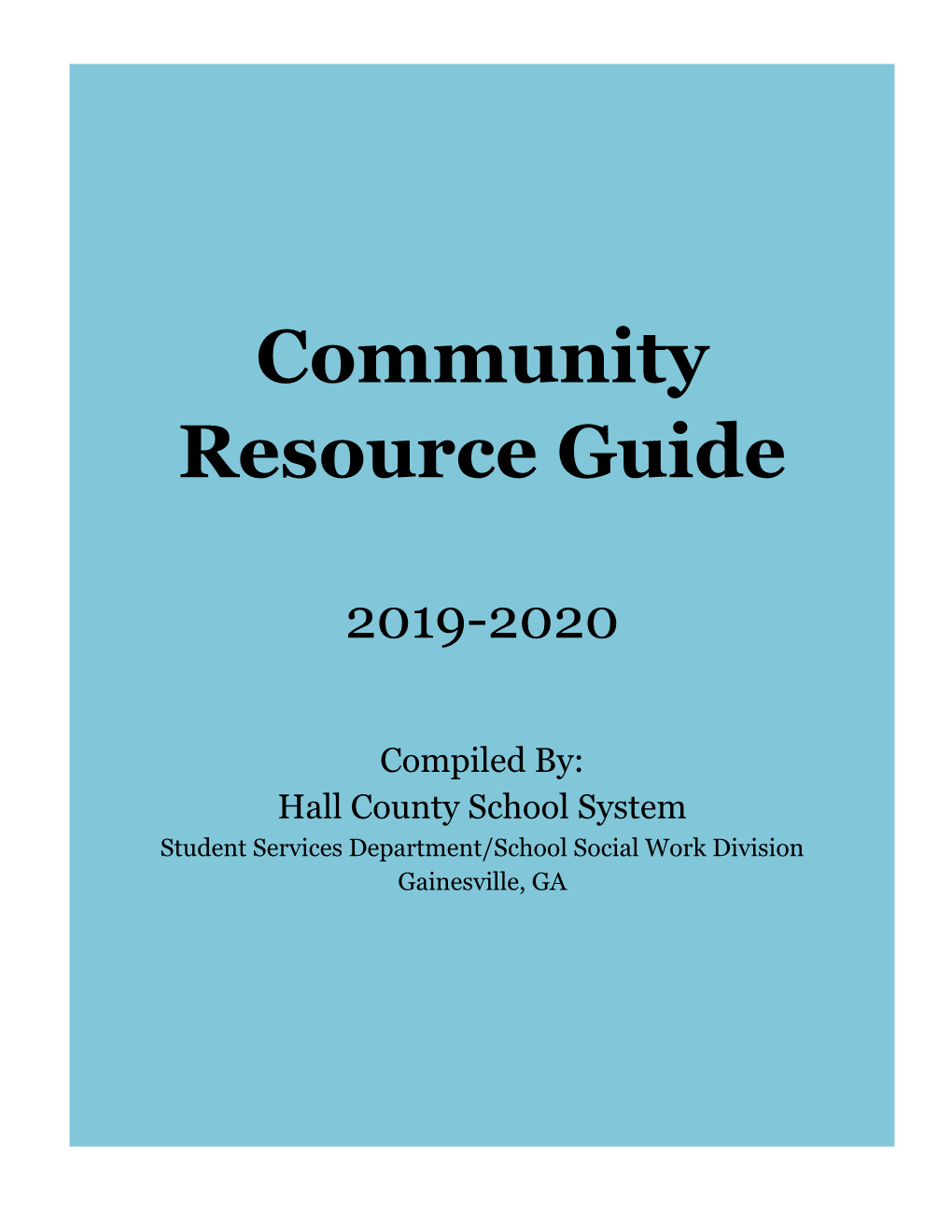 Community Resource Guide 2019-2020
