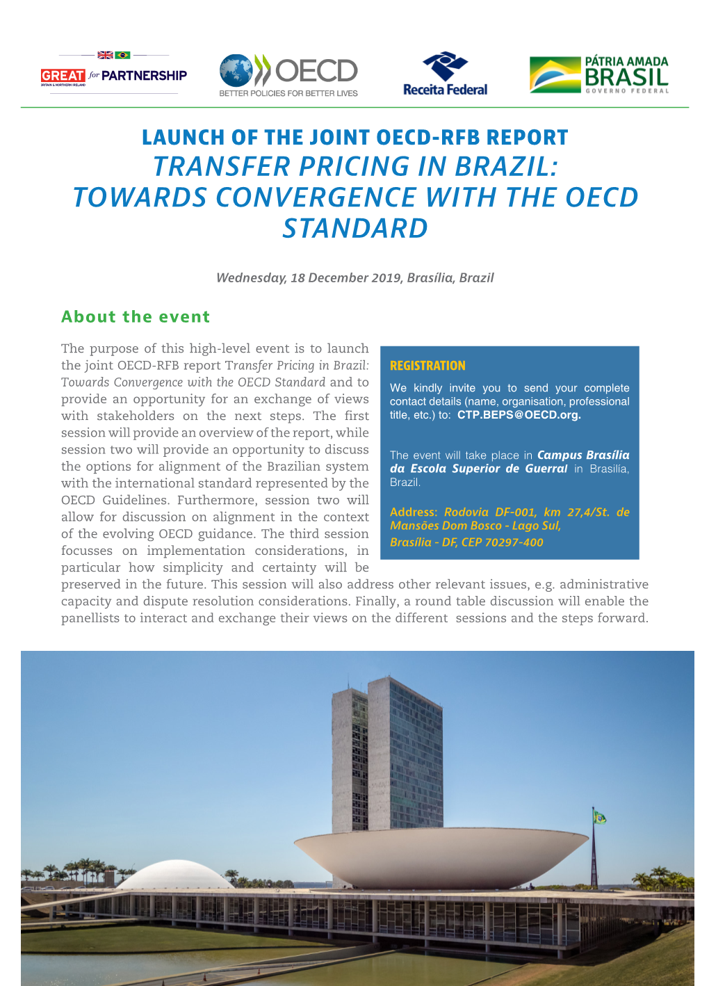 Launch of Joint OECD-RFB Report: Transfer Pricing in Brazil