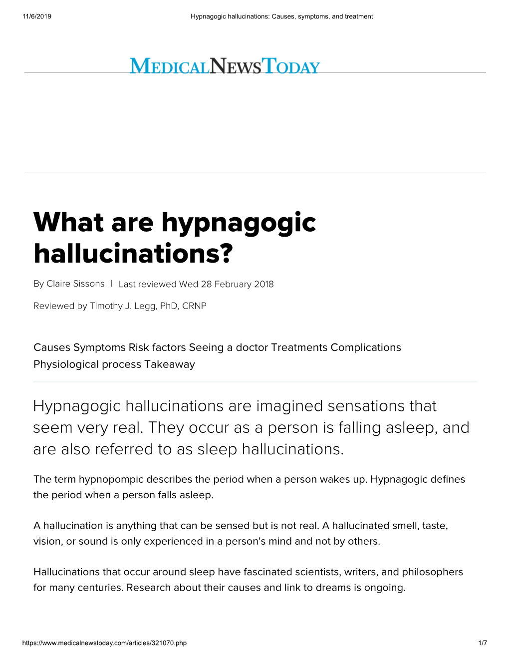 What Are Hypnagogic Hallucinations?