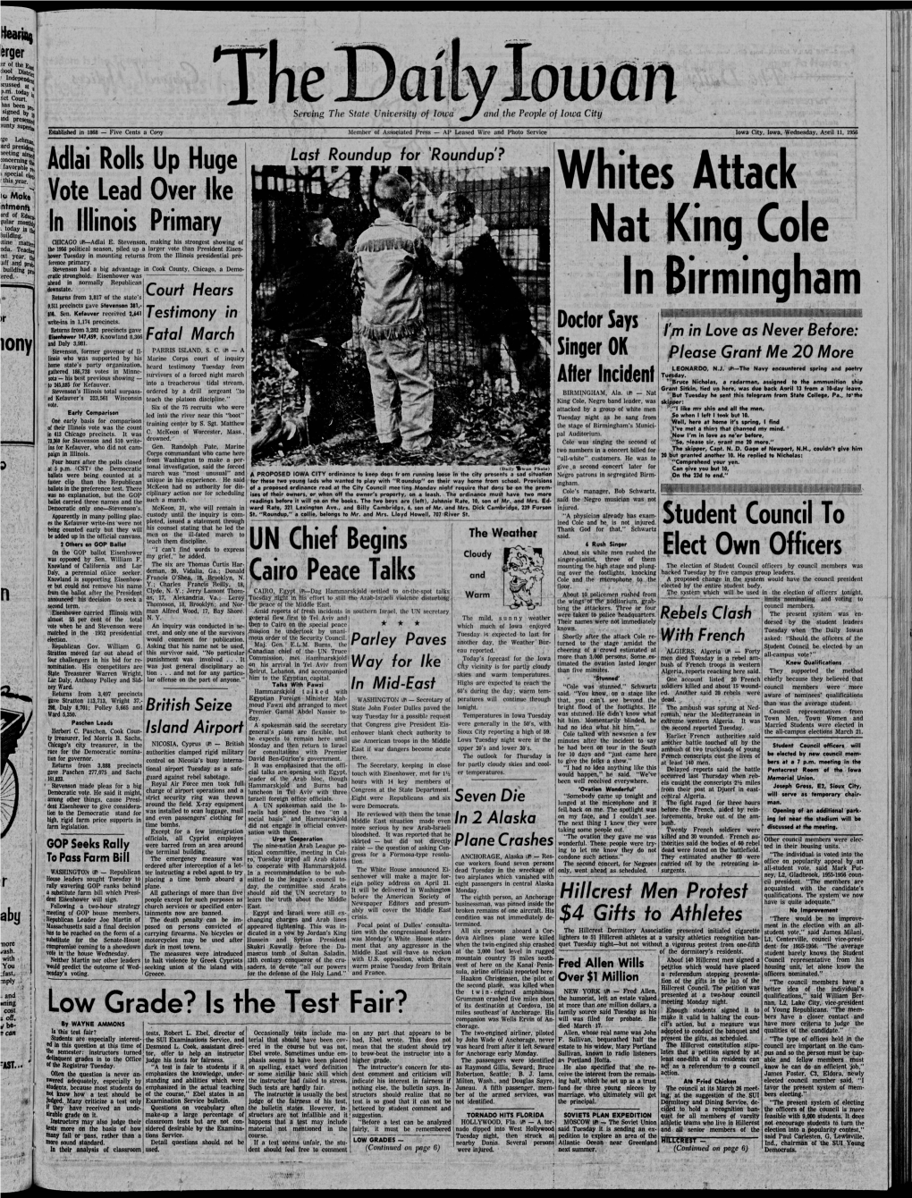 Daily Iowan (Iowa City, Iowa), 1956-04-11