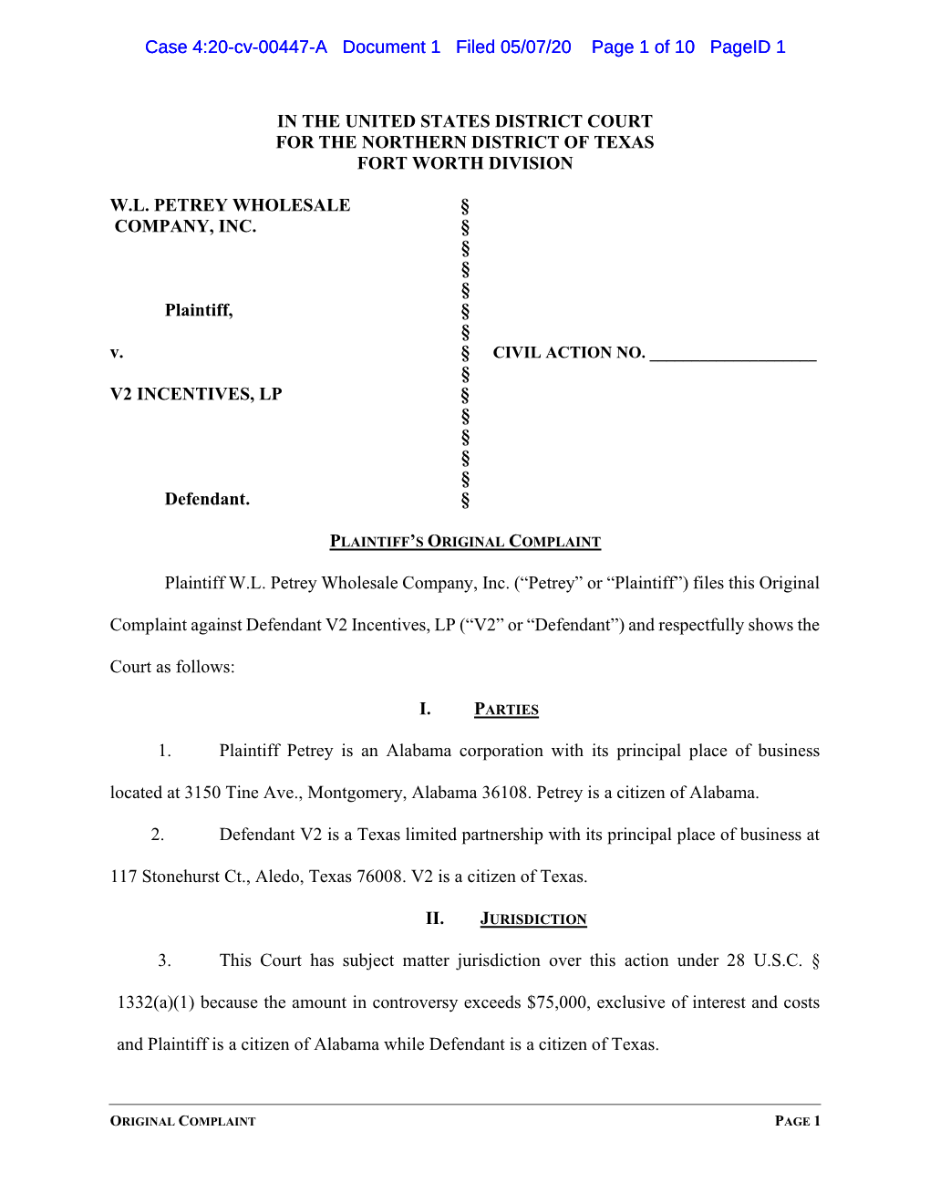 05/19/2020 Amended Complaint