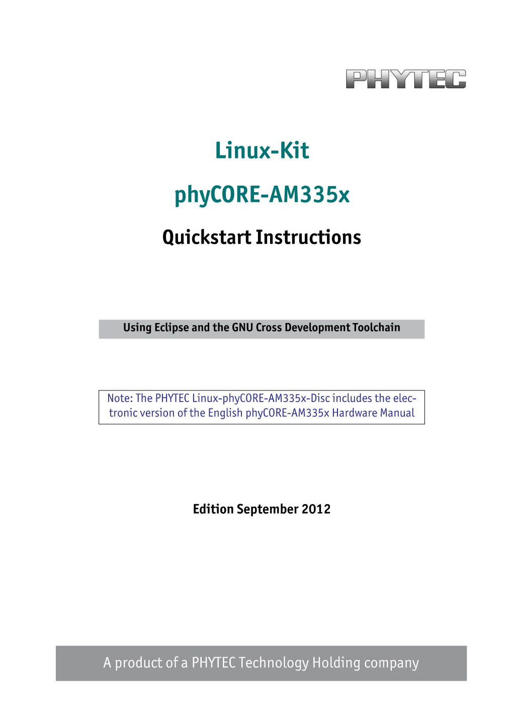 Linux-Kit Phycore-Am335x Quickstart Instructions