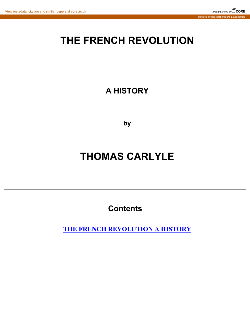 The French Revolution, by Thomas Carlyle