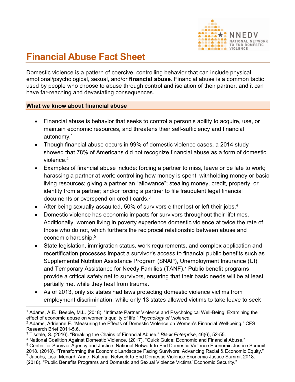 Financial Abuse Fact Sheet