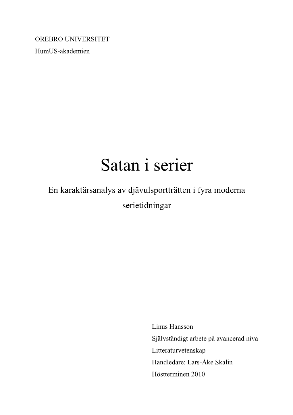 Satan I Serier