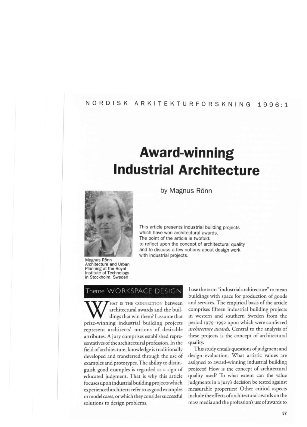 Award-Winning Industrial Architecture