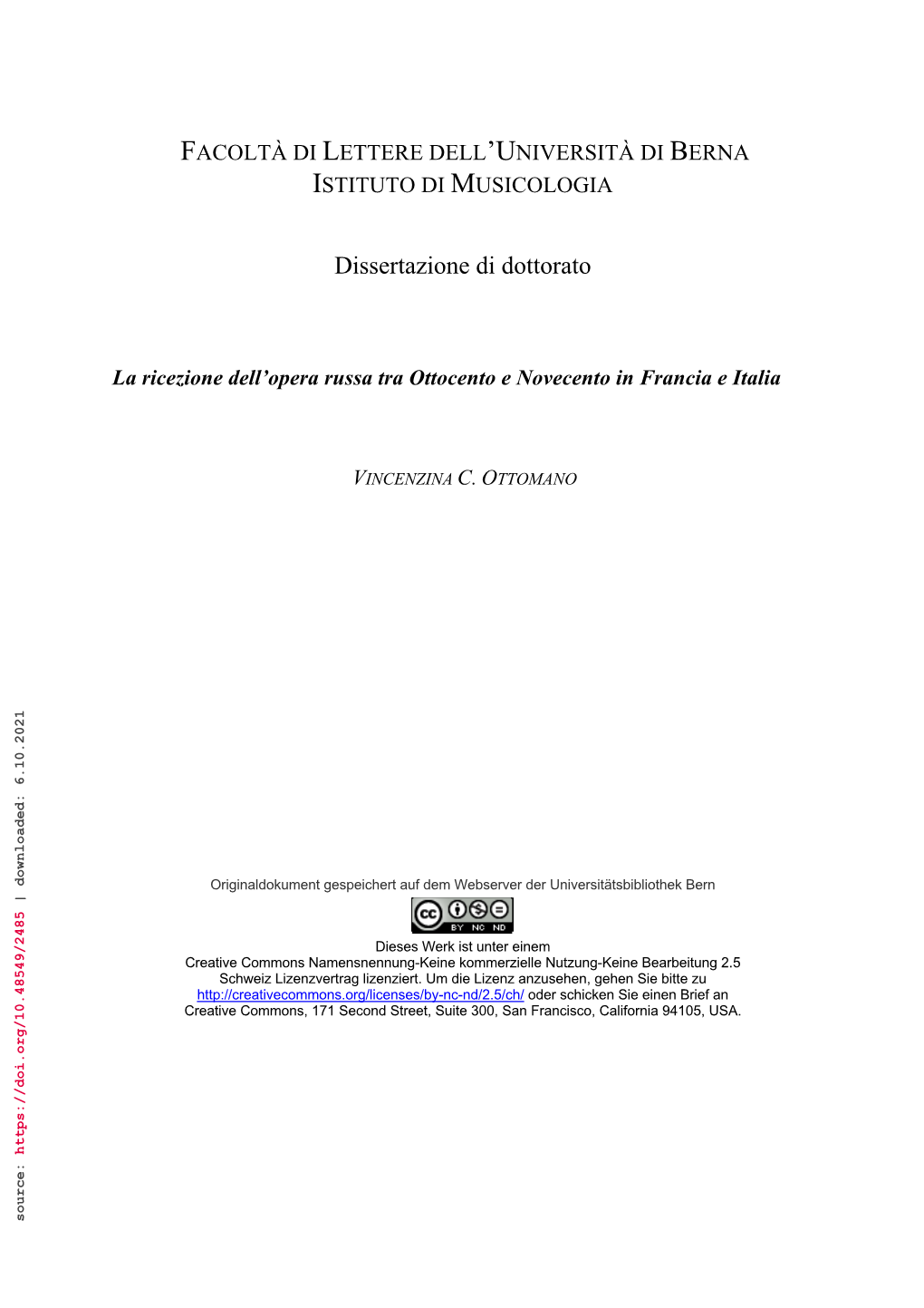 Dissertazione Di Dottorato