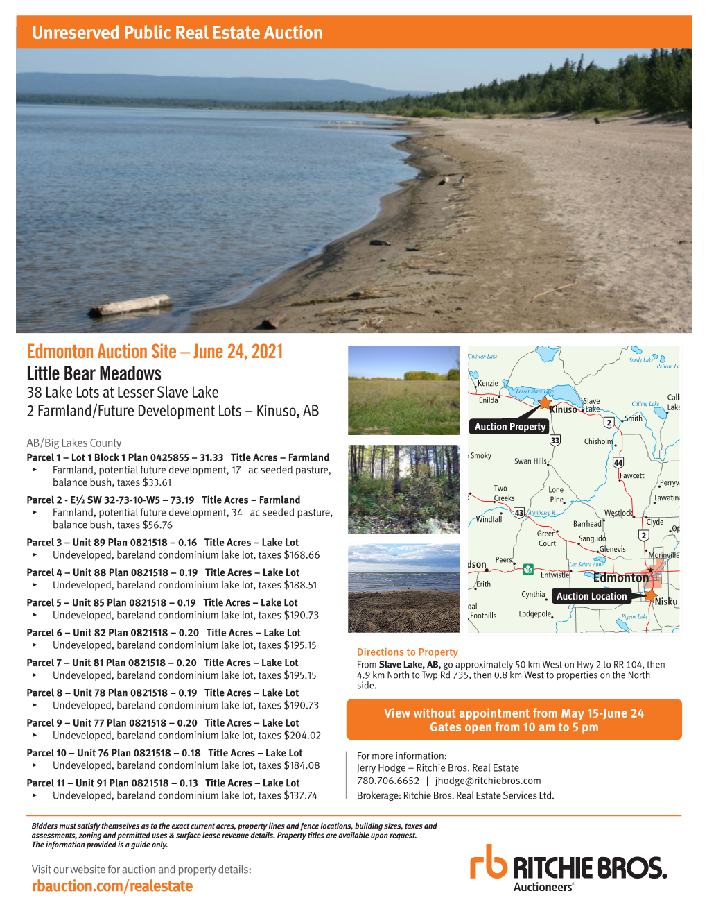 Edmonton Auction Site – June 24, 2021 Little Bear Meadows