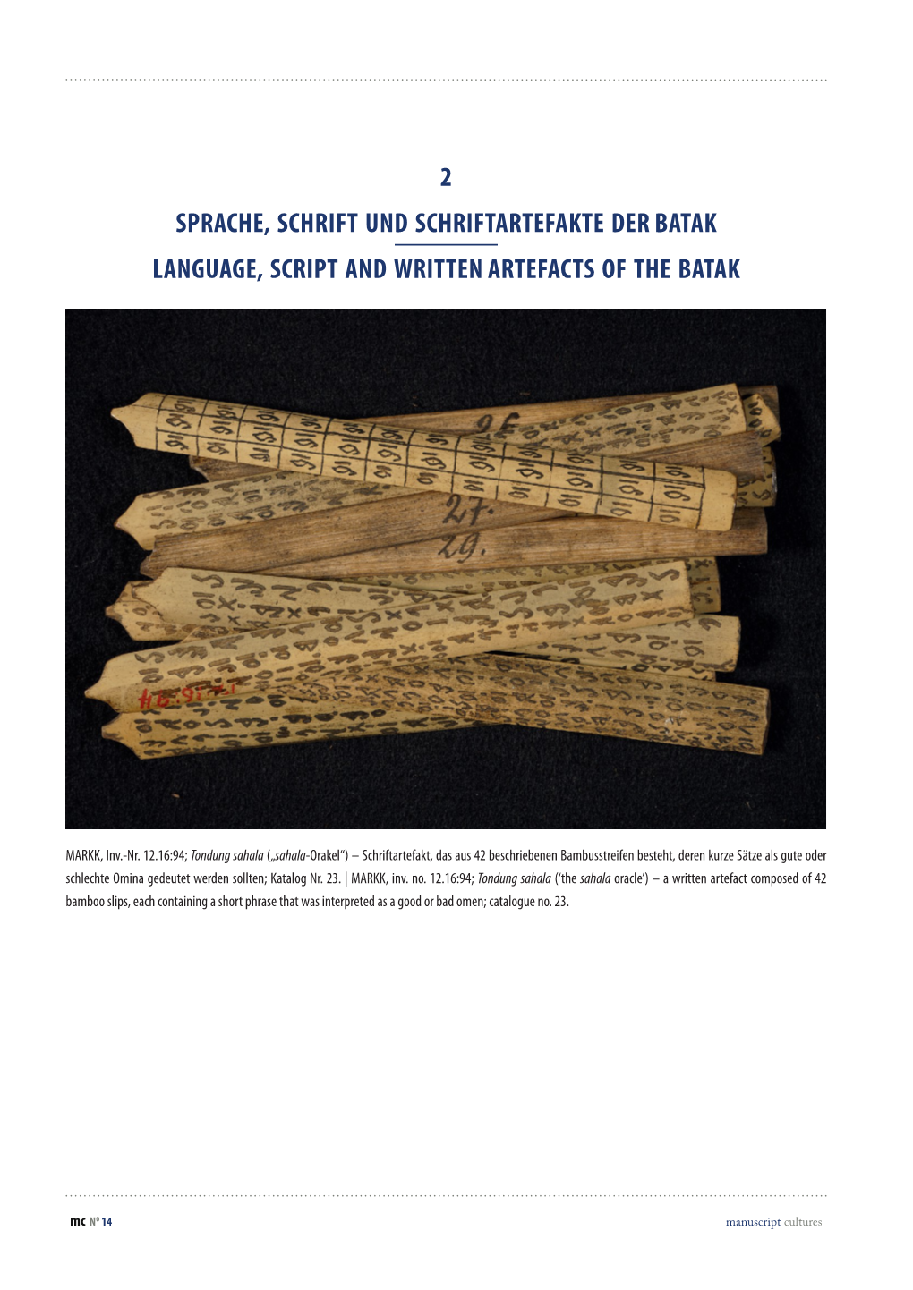 Language, Script and Written Artefacts of the Batak