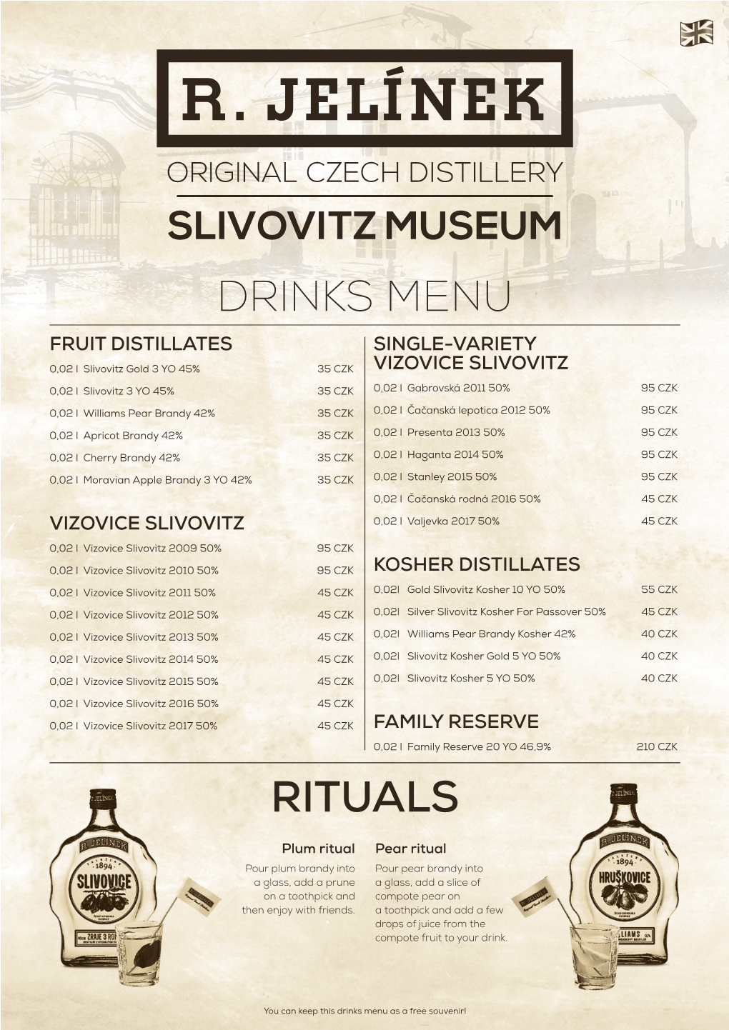 Drinks Menu Rituals