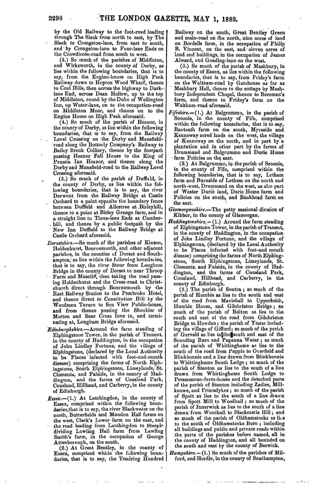 The London Gazette, May 1, 1883