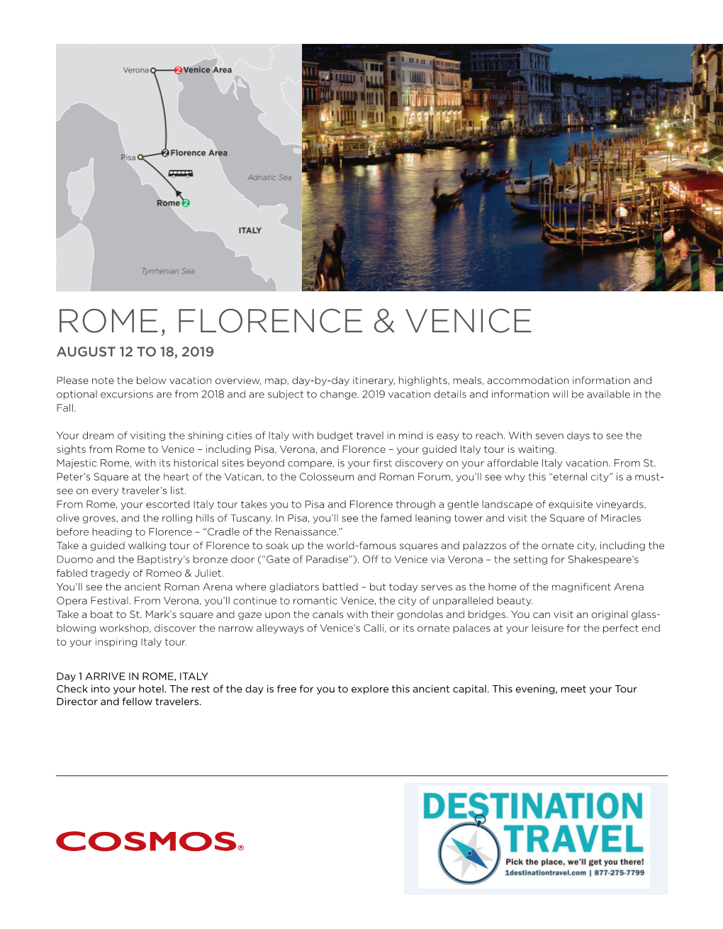 Rome, Florence & Venice