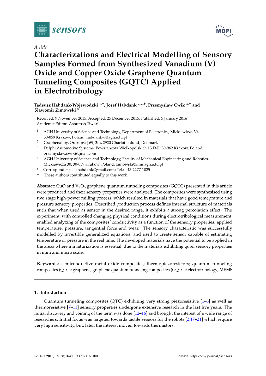 Characterizations and Electrical Modelling Of