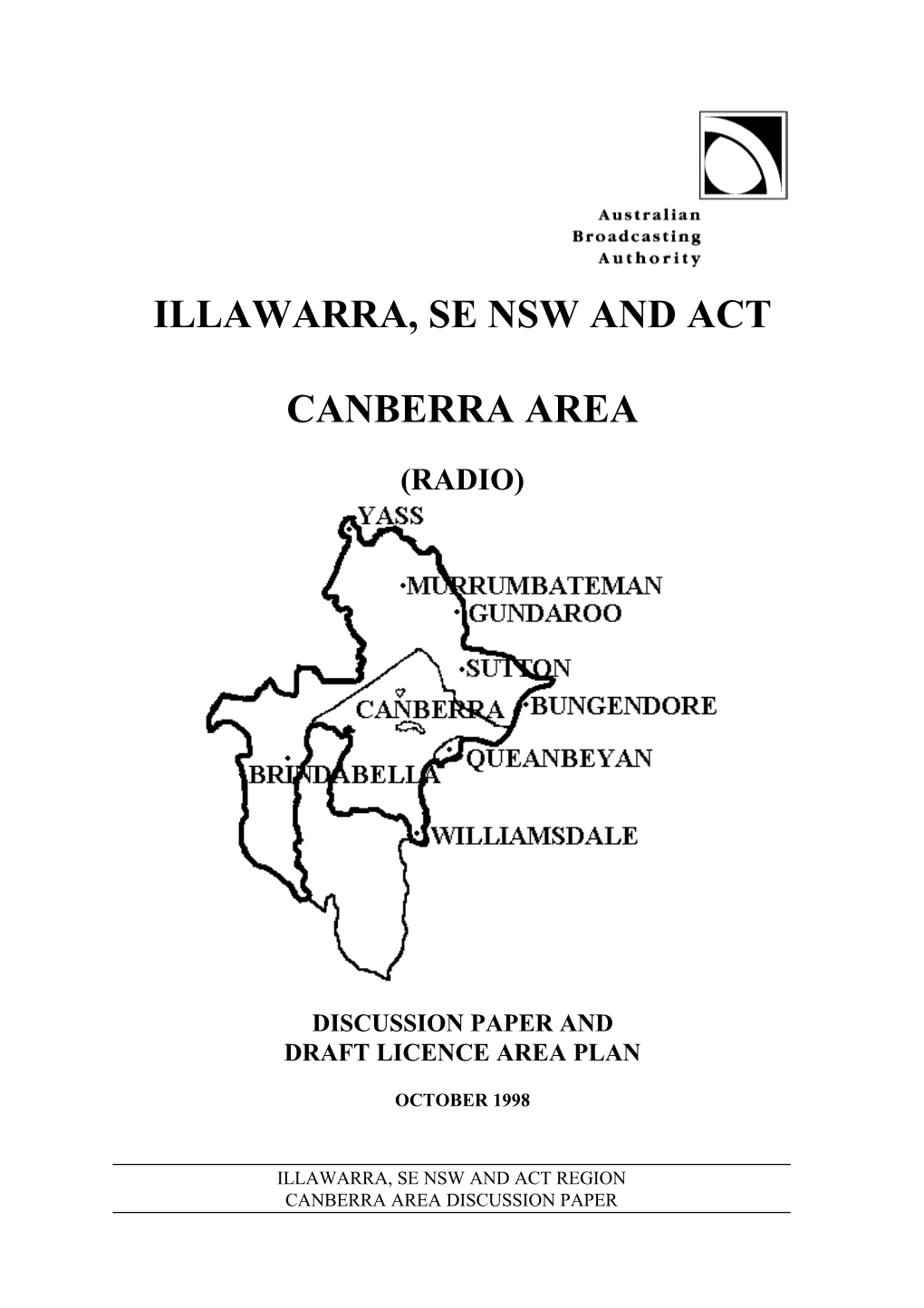 Illawarra, Se Nsw and Act Canberra Area