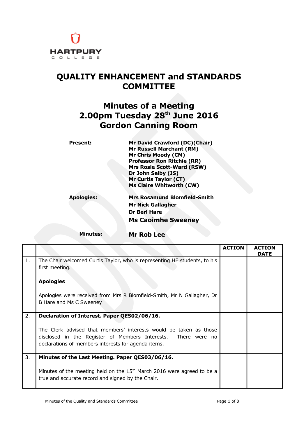 QUALITY ENHANCEMENT and STANDARDS COMMITTEE s1