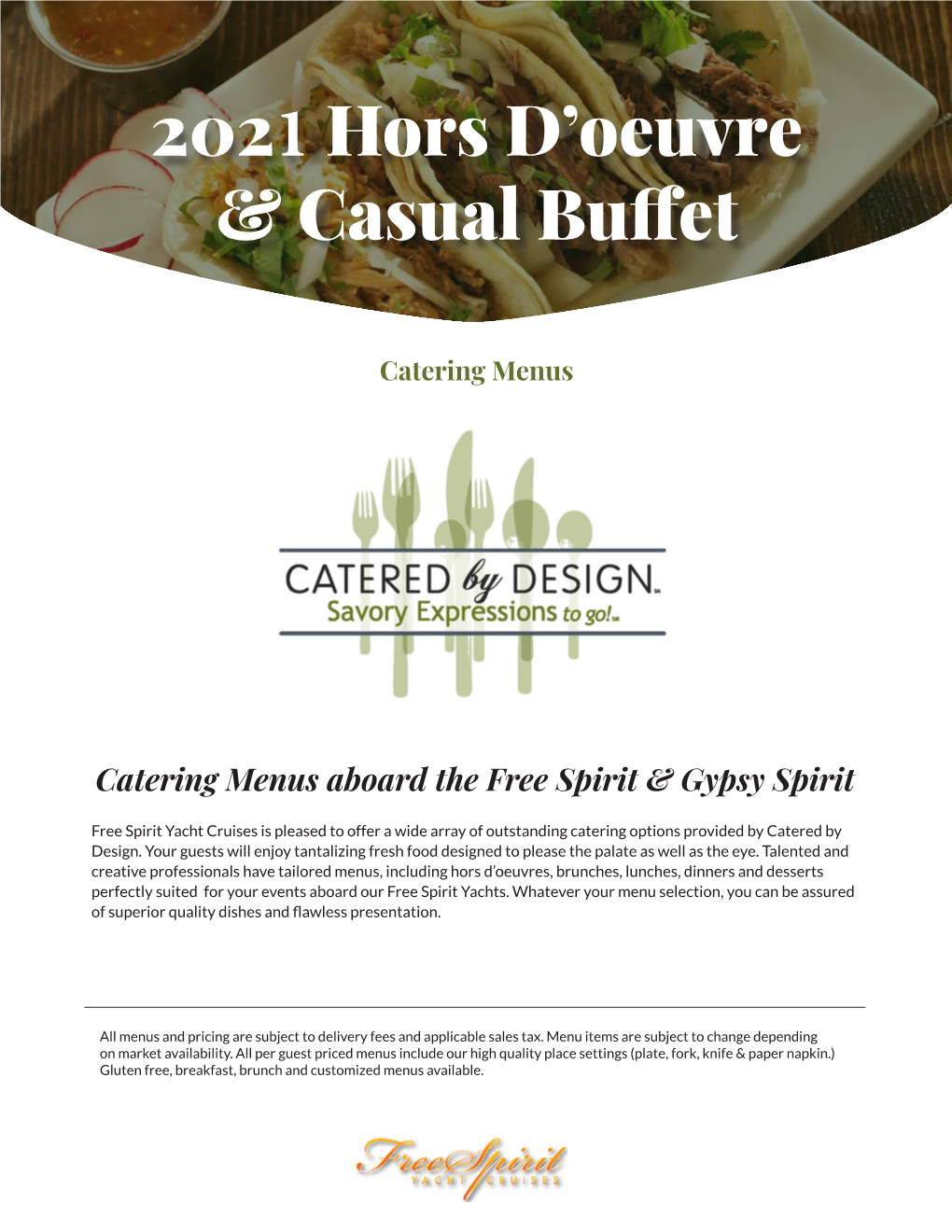 2021 Hors D'oeuvre & Casual Buffet