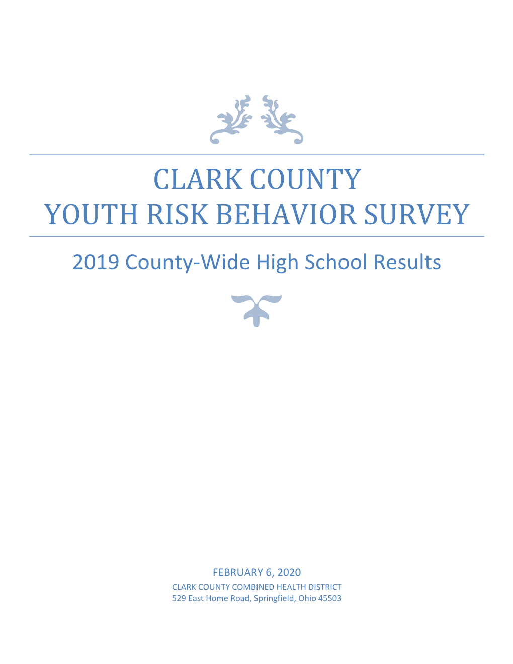 Clark County Youth Risk Behavior Survey