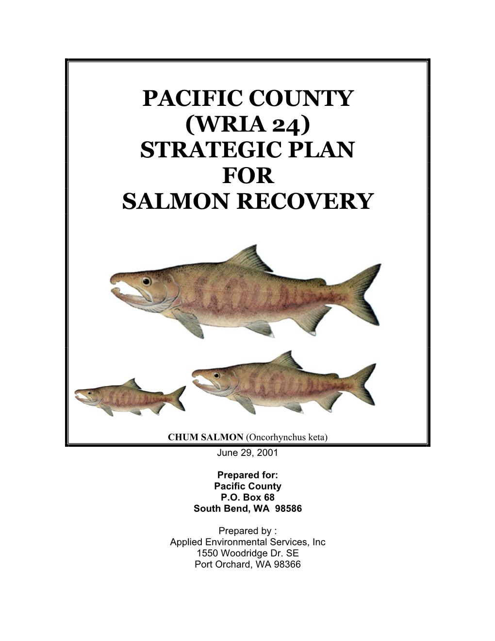 Pacific County (Wria 24) Strategic Plan for Salmon Recovery