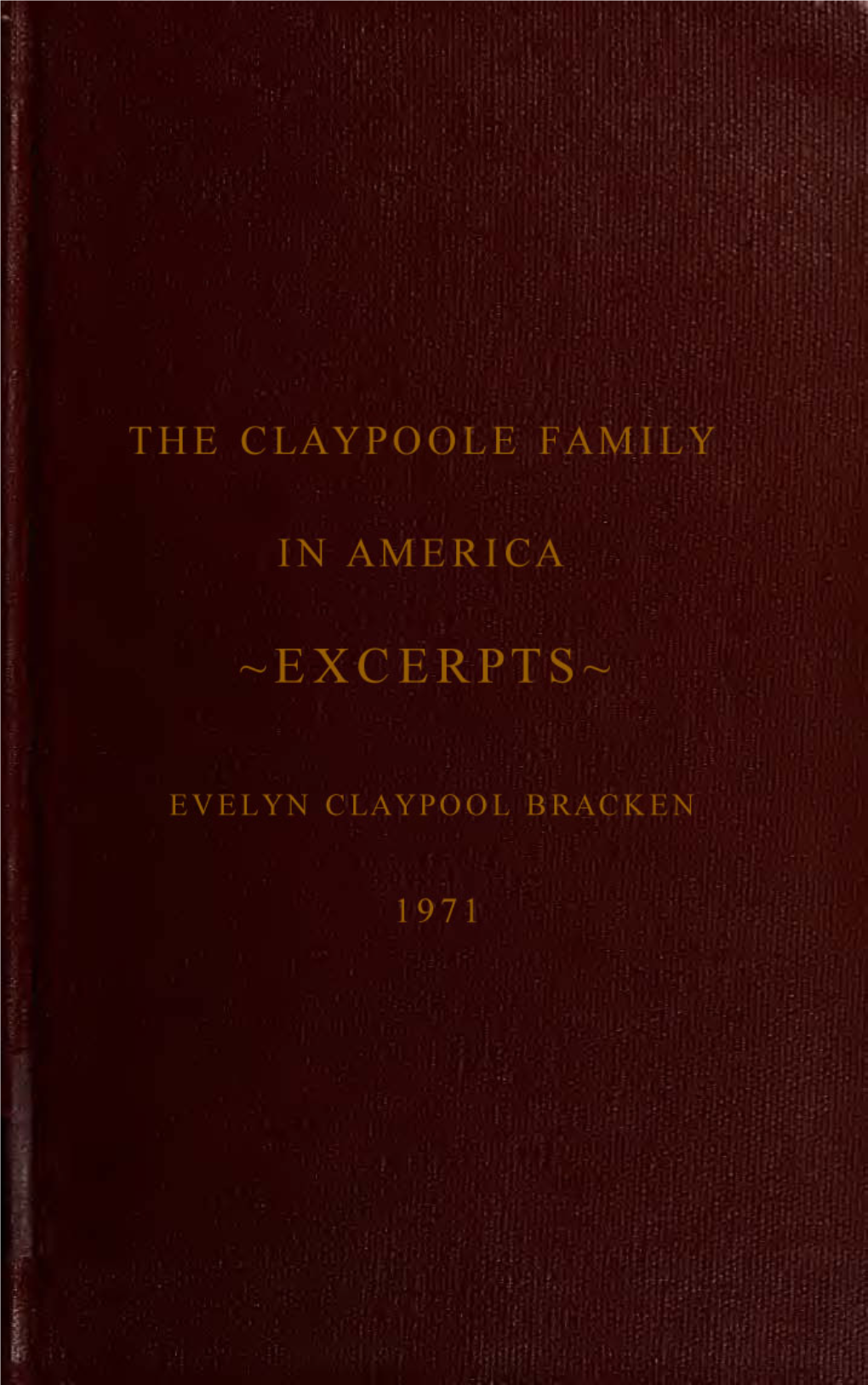 The Claypoole Family in America