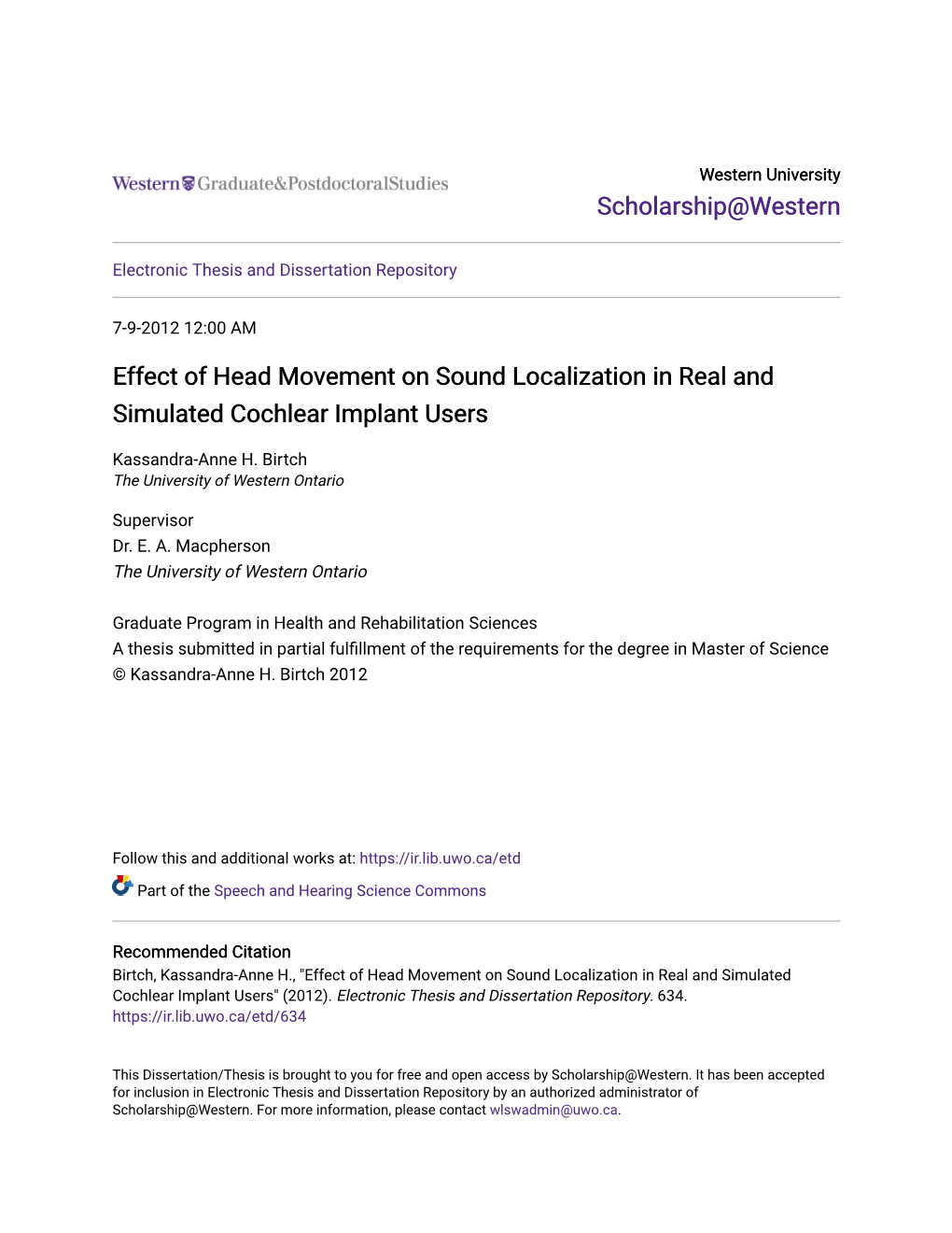 Effect of Head Movement on Sound Localization in Real and Simulated Cochlear Implant Users