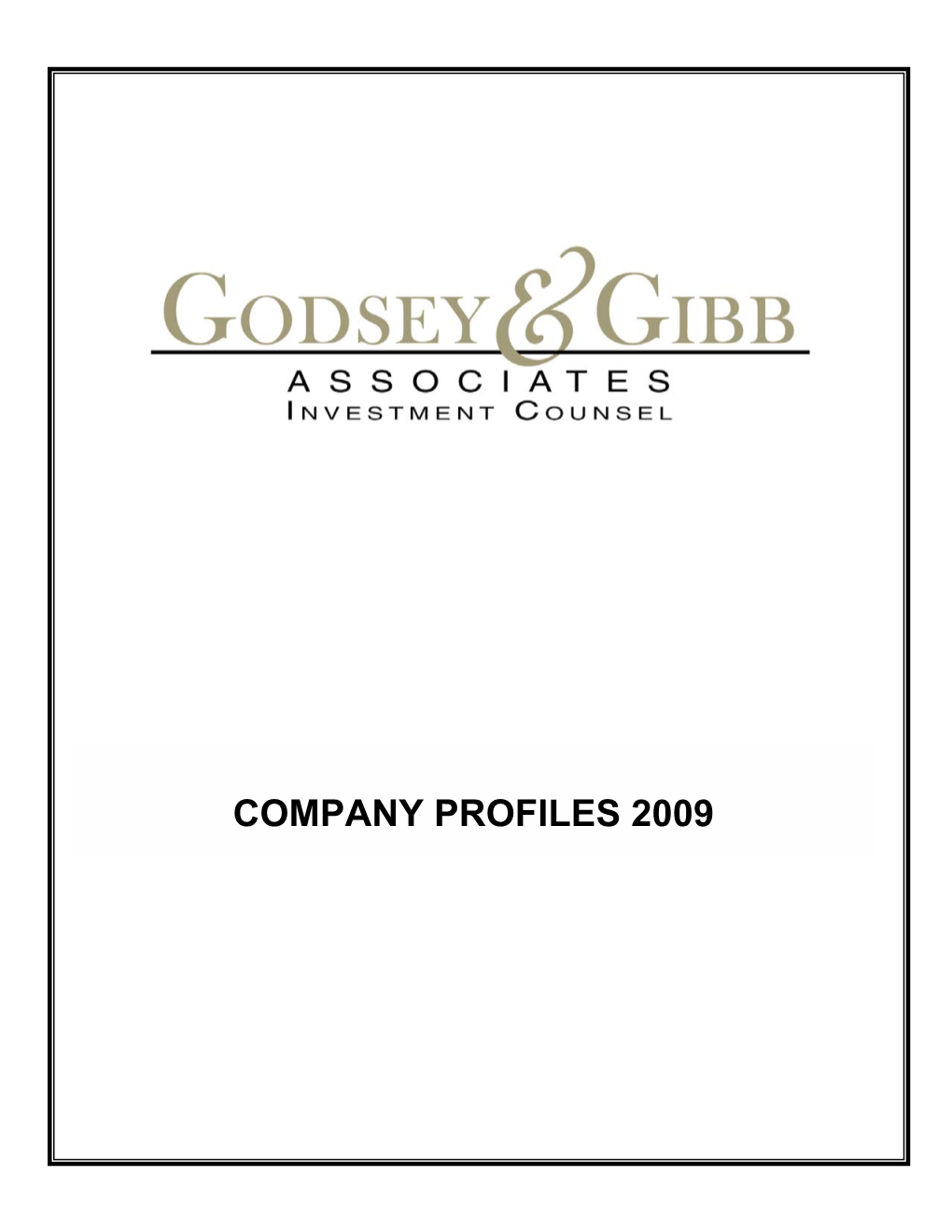 Company Profiles 2009