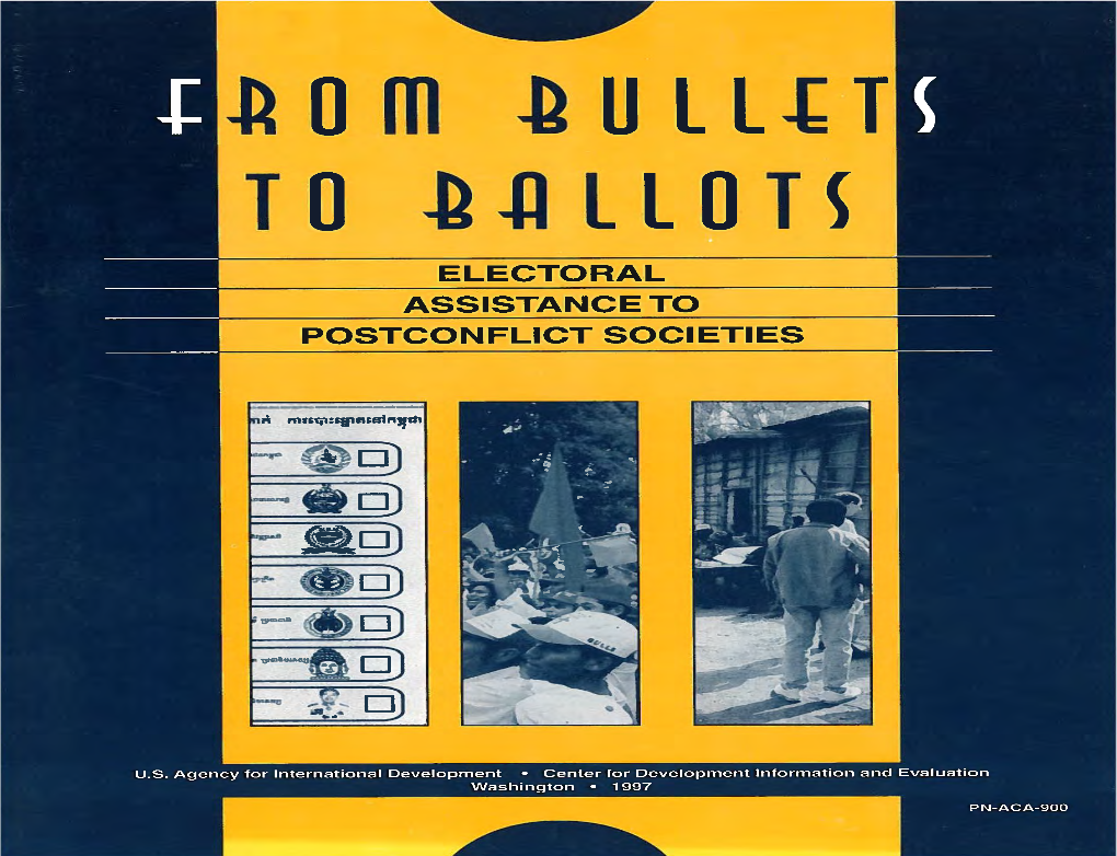 Electoral Assistance to Postconflict Societies