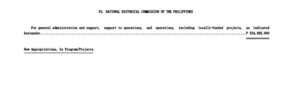 P2. National Historical Commission of the Philippines