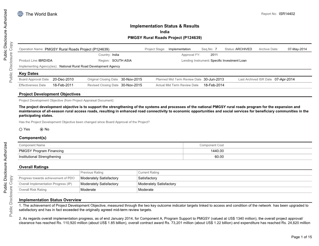 World Bank Document